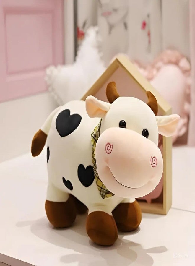 VRJTEC Soft Plush Cow Toy for Kids | Ultra-Soft Stuffed Animal for Babies Toddlers Children | Cute Hugging Cuddly Toy for Boys and Girls | Washable and Safe Birthday Gift 1-6 Years - Image 2